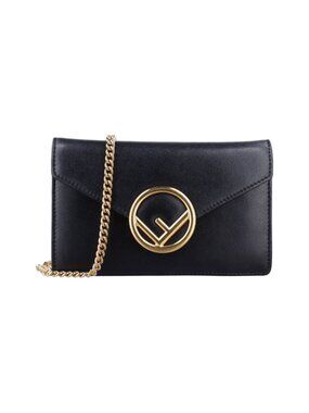 Fendi Black Leather Messenger Bag